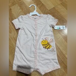 Carter’s Striped Baby Romper with Bee Design